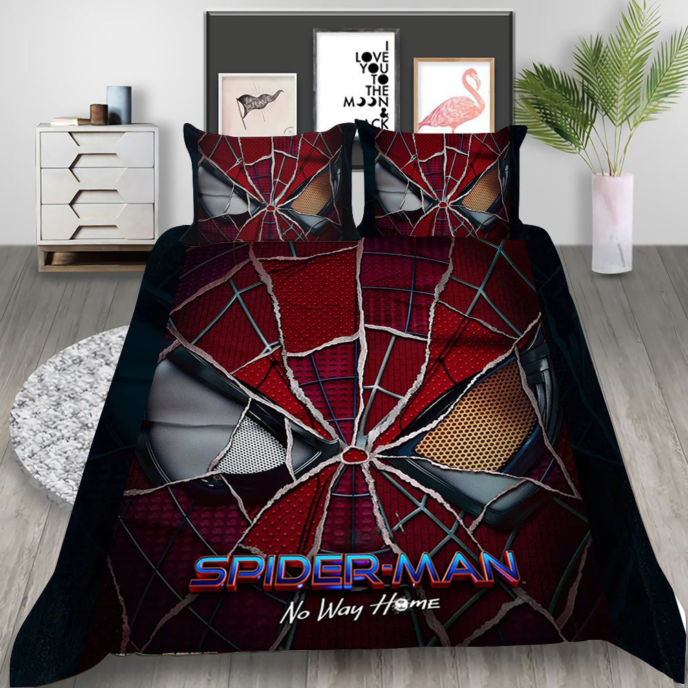 Spiderman Bedding Set MV Spiderman Face Mask Duvet Covers Red Unique Gift