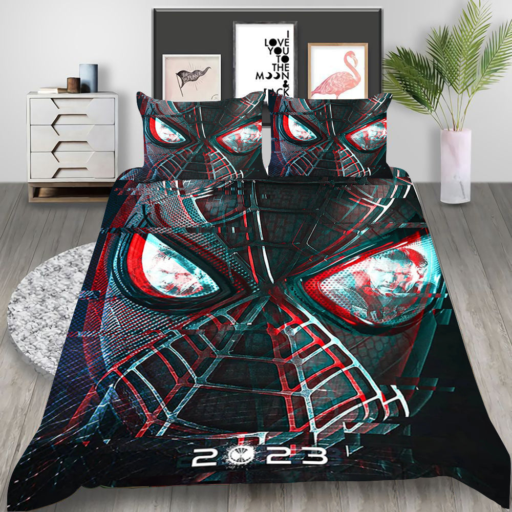 Spiderman Bedding Set MV Spiderman Black Suit Mask Duvet Covers Black Unique Gift