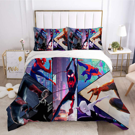 Spiderman Bedding Set MV All Spidey Swinging Grphic Duvet Covers Colorful Unique Gift