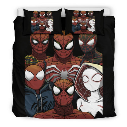 Spiderman Bedding Set MV Spiders From Other Universes Duvet Covers Black Unique Gift