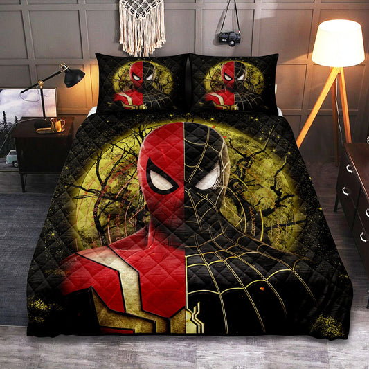 Spiderman Bedding Set MV Spiderman Black Suit No Way Home Duvet Covers Black Unique Gift