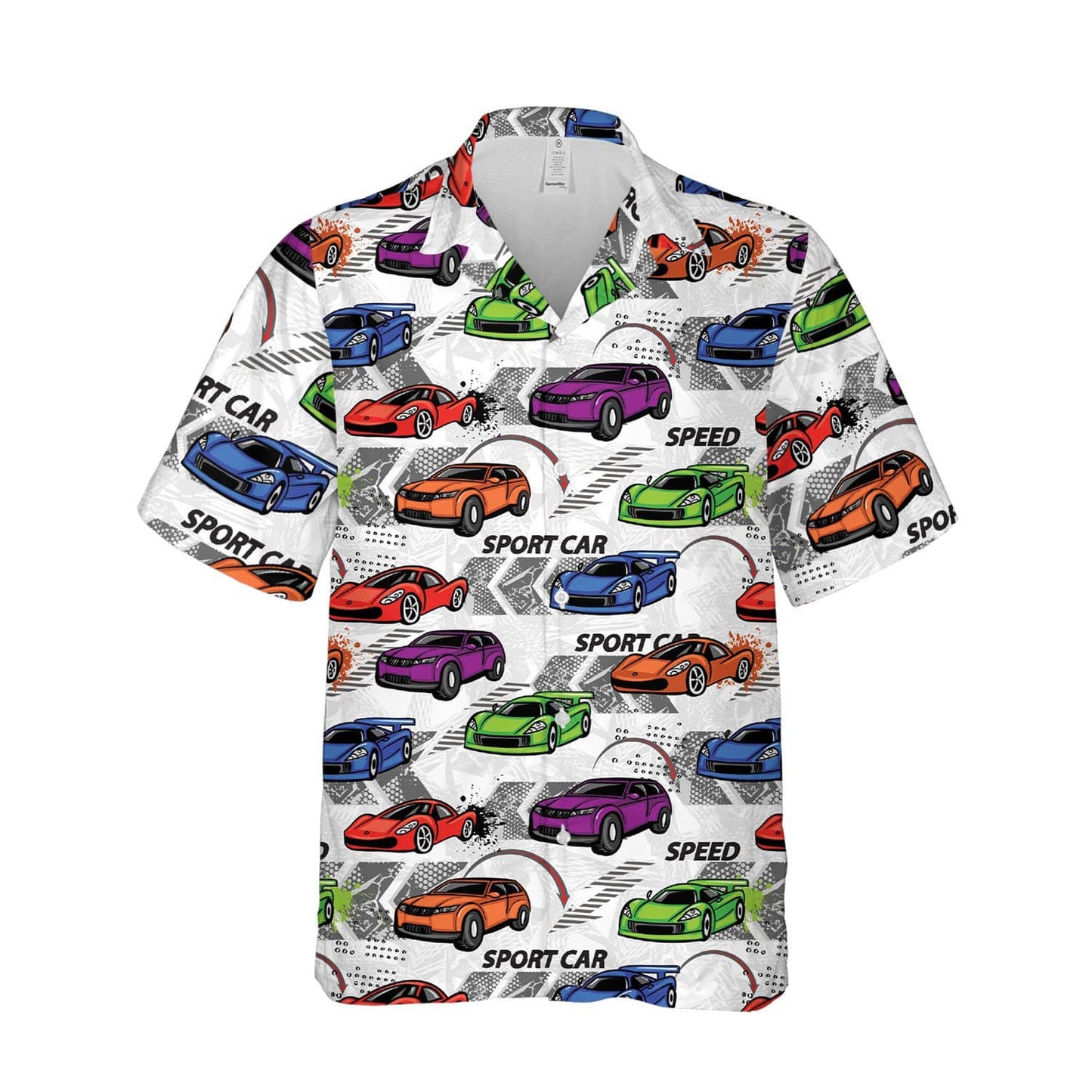  Racing Car Hawaiian Shirt Sport Cars Speed White Hawaii Aloha Shirt