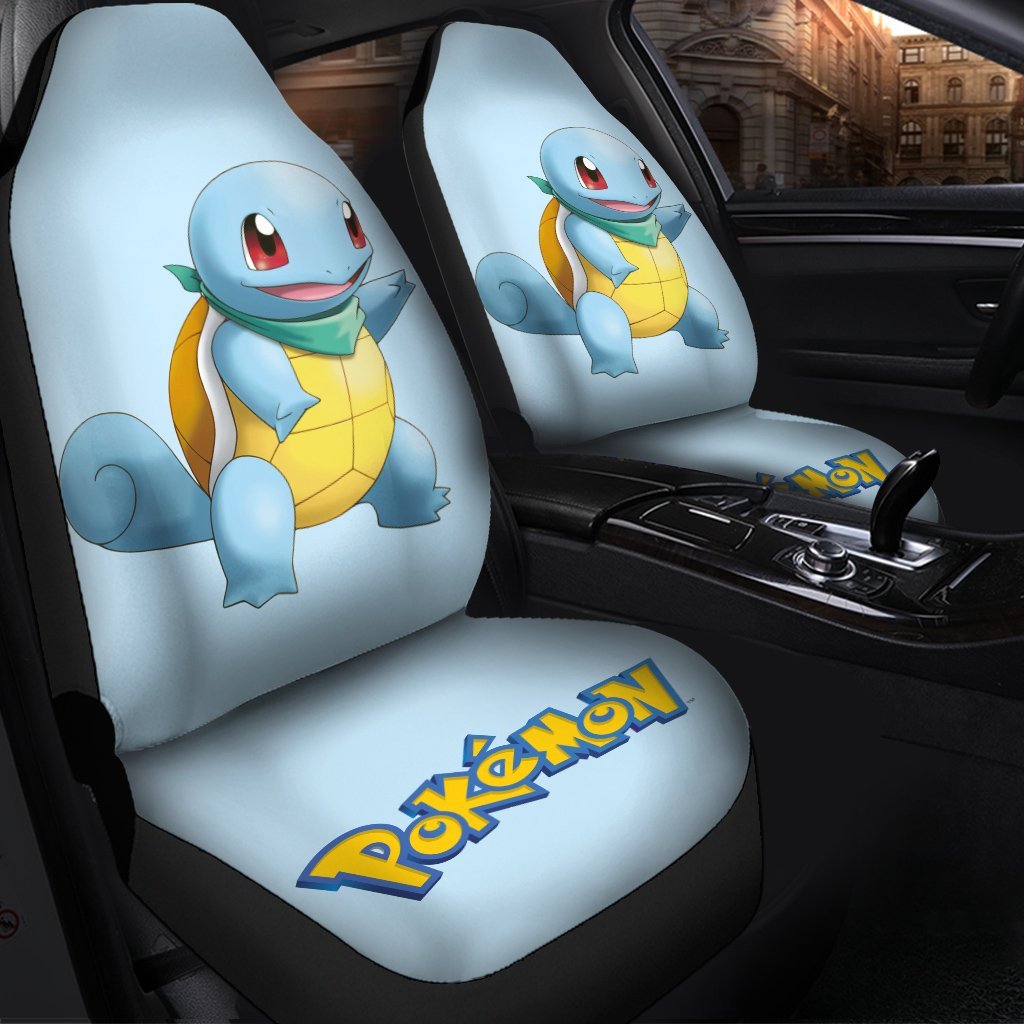 PKM Car Seat Covers PKM Squirtle Cute Graphic Seat Covers Blue