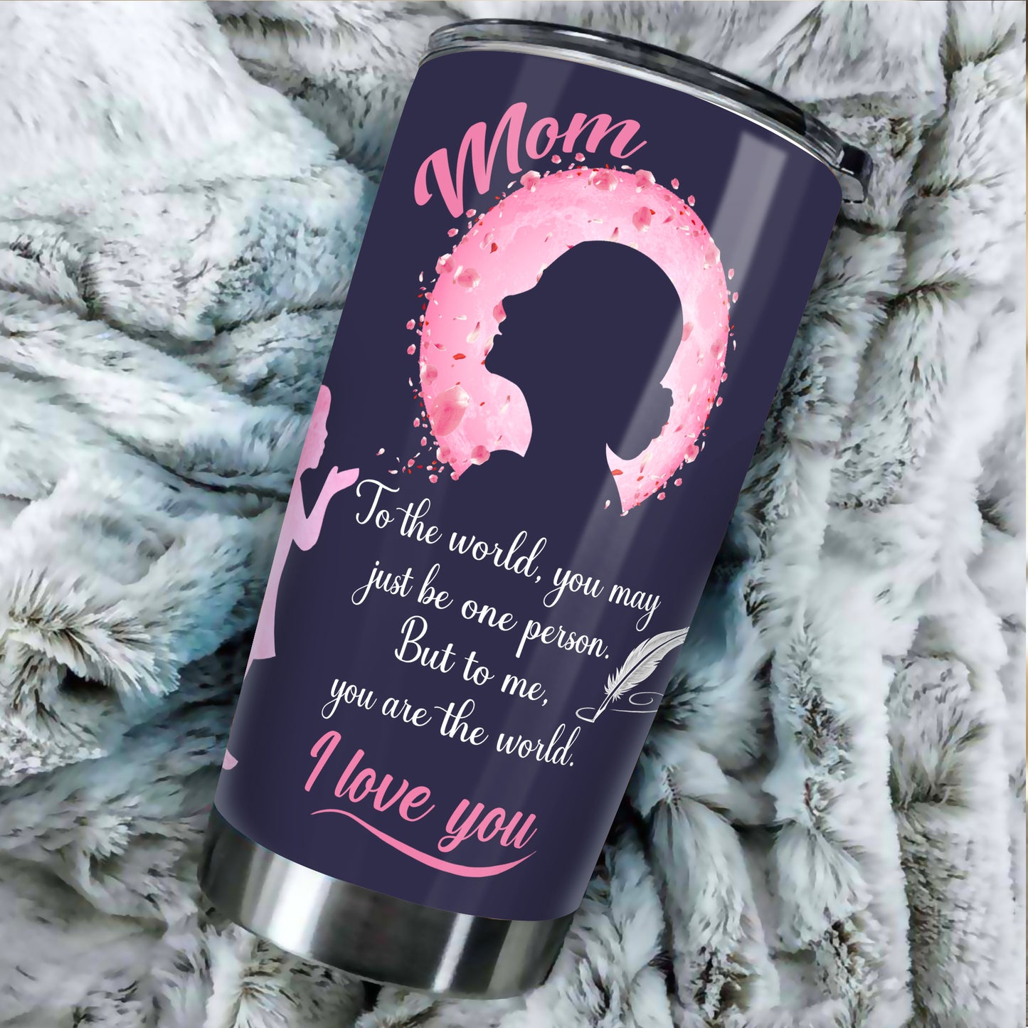 Unifinz Breast Cancer Tumbler 20 Oz Mom To The World You May Just Be One Person Tumbler Cup 20 Oz 2023