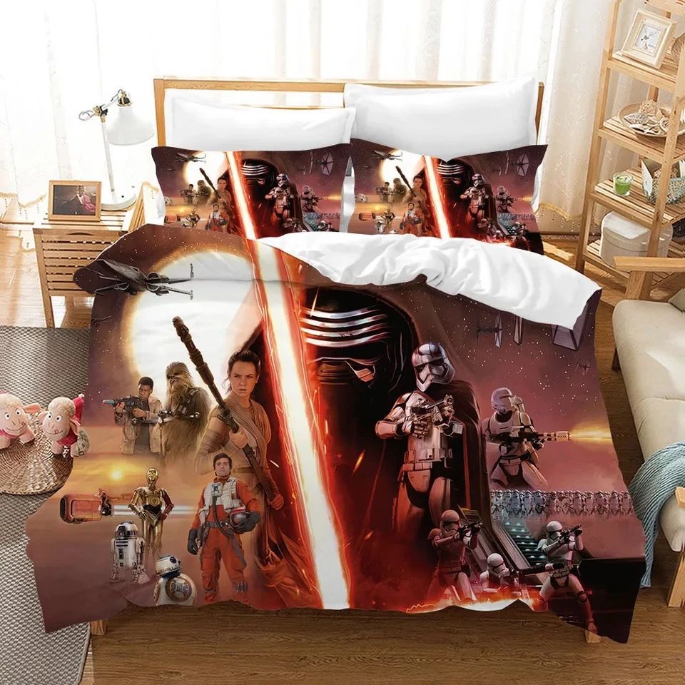 SW Bedding Set SW Characters Poster Duvet Covers Brown Unique Gift