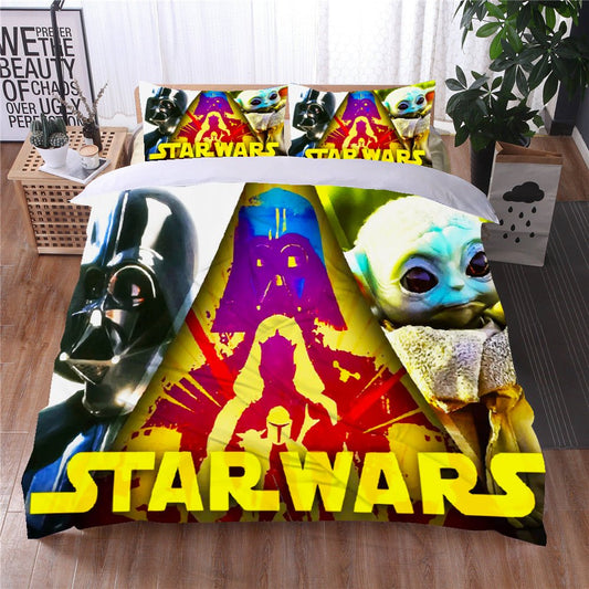 SW Bedding Set SW Characters Silhouette Duvet Covers Colorful Unique Gift
