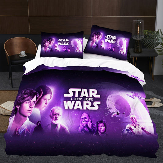 SW Bedding Set SW A New Hope Characters Duvet Covers Purple Unique Gift