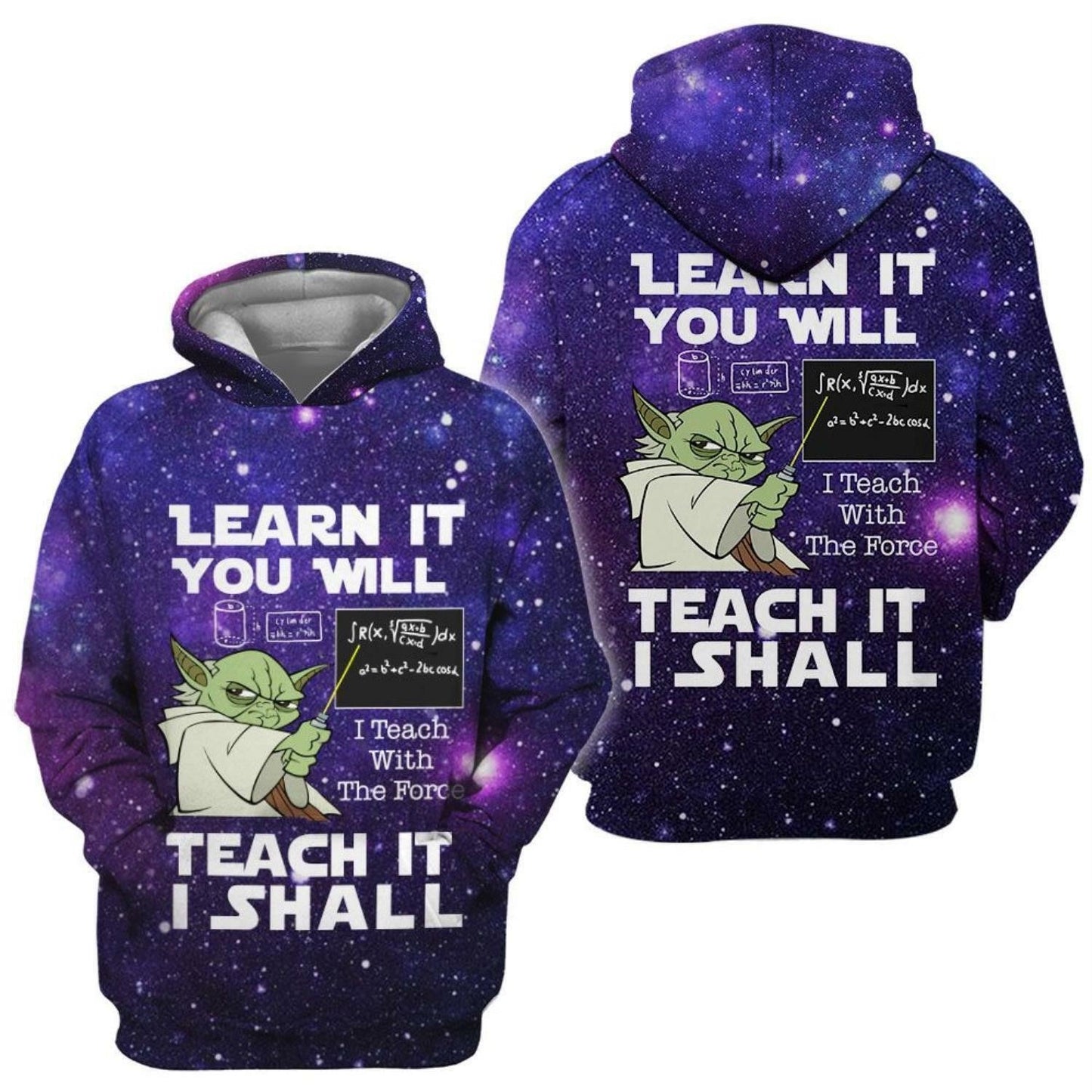 SW Hoodie Learn It You Will Teach It I Shall Hoodie Purple Blue Unisex