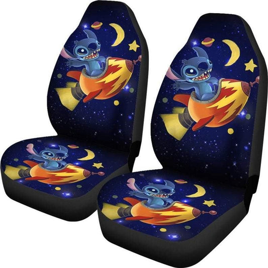 Stitch Car Seat Covers Stitch Space Rocket Seat Covers