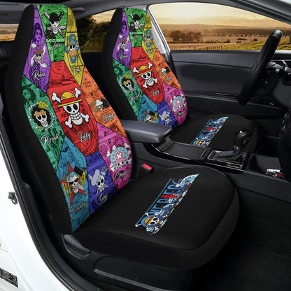 One Piece Car Seat Covers Straw Hat Pirates Symbol Seat Covers