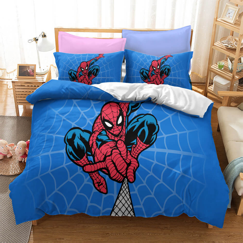 Spiderman Bedding Set MV Spiderman And Cobweb Duvet Covers Red Blue Unique Gift