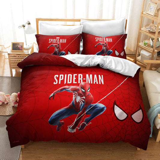 Spiderman Bedding Set MV Superhero Spiderman Graphic Duvet Covers Red Unique Gift