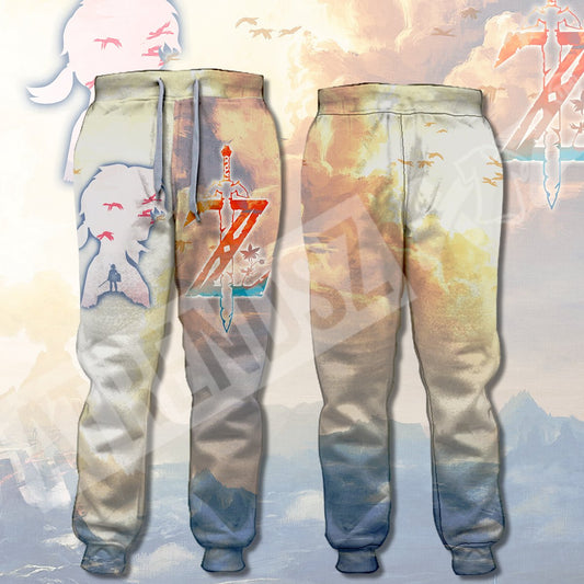 Unifinz Legend Of Zelda Jogger Warrior Of Hyrule Pants Botw Logo Sweatpants Legend Of Zelda Pants 2022