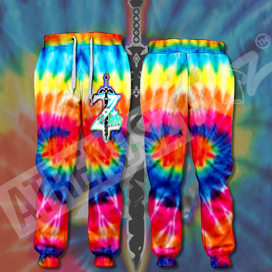 Unifinz Legend Of Zelda Pants Botw Logo Tie Dye Jogger Legend Of Zelda Jogger 2022