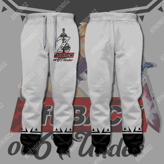 Unifinz Legend Of Zelda Covid Pants 6ft Back Or Under Red White Jogger Legend Of Zelda Jogger 2022