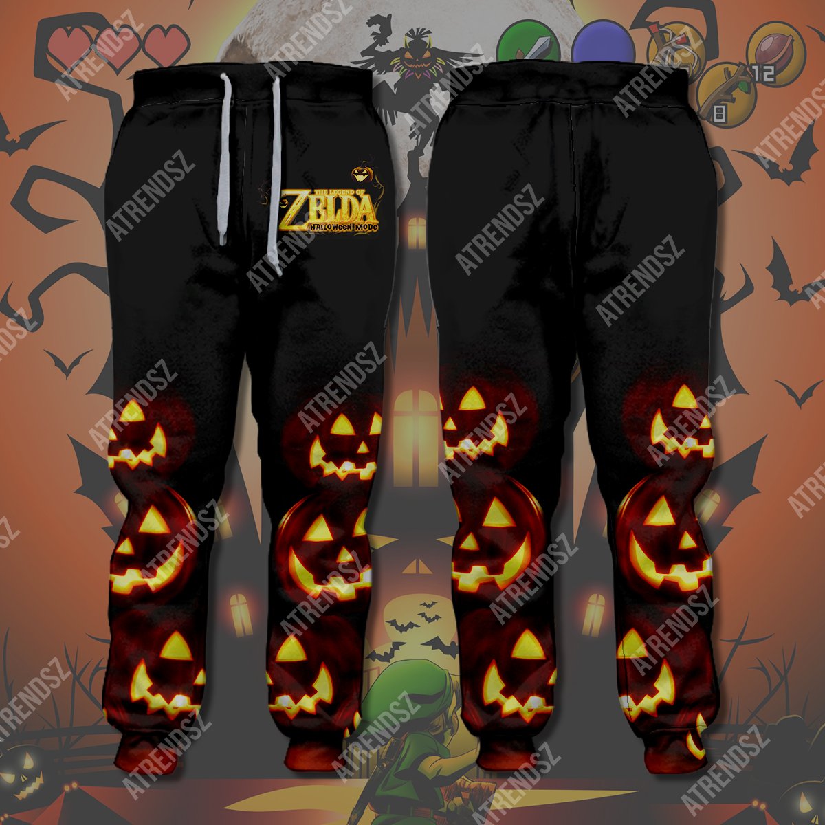 Unifinz Legend Of Zelda Halloween Pants Halloween Breath Of The Wild Logo Jogger Legend Of Zelda Jogger 2022
