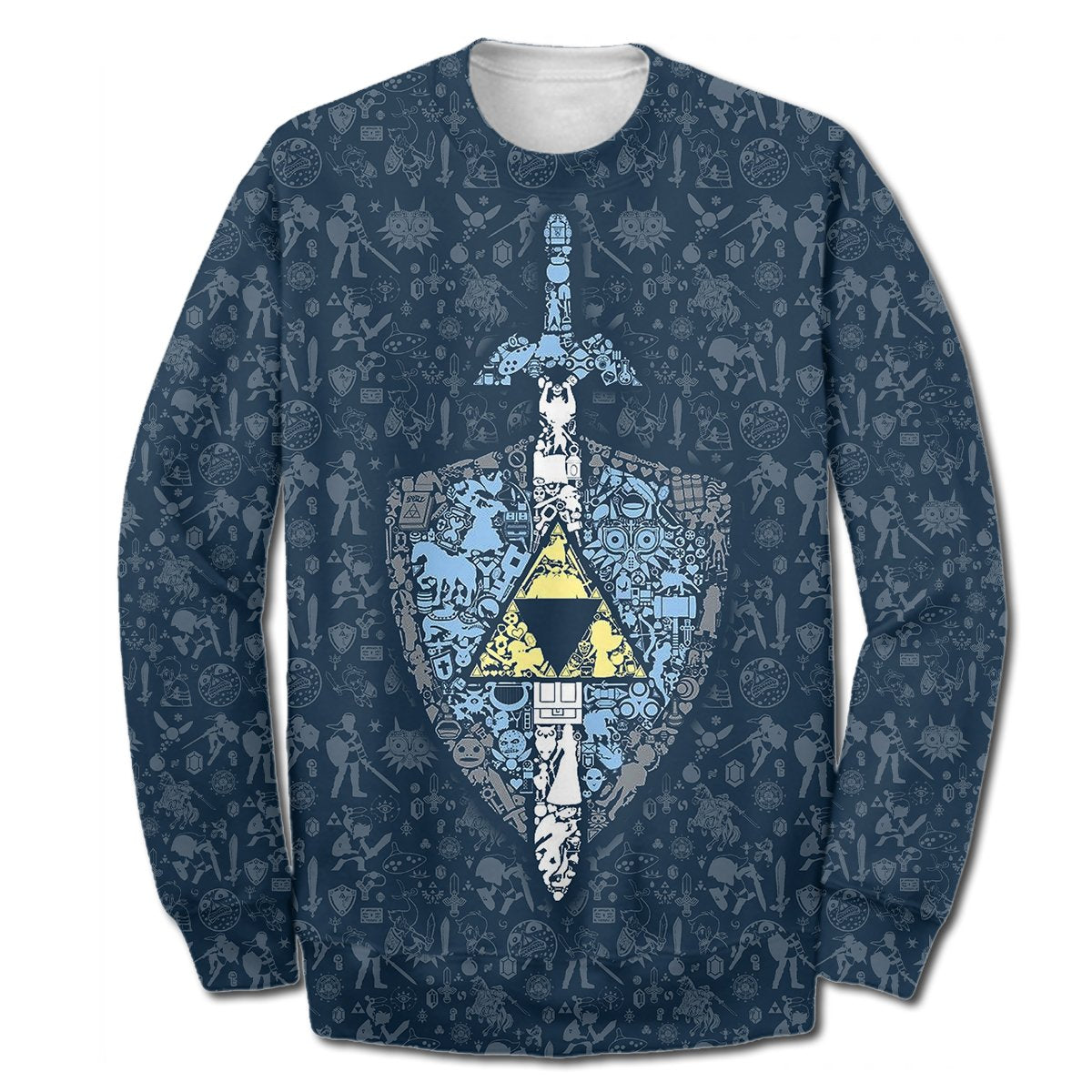 Unifinz Legend Of Zelda Shirt Shield Master Sword Dark Blue T-shirt Legend Of Zelda Hoodie Sweater Tank 2022