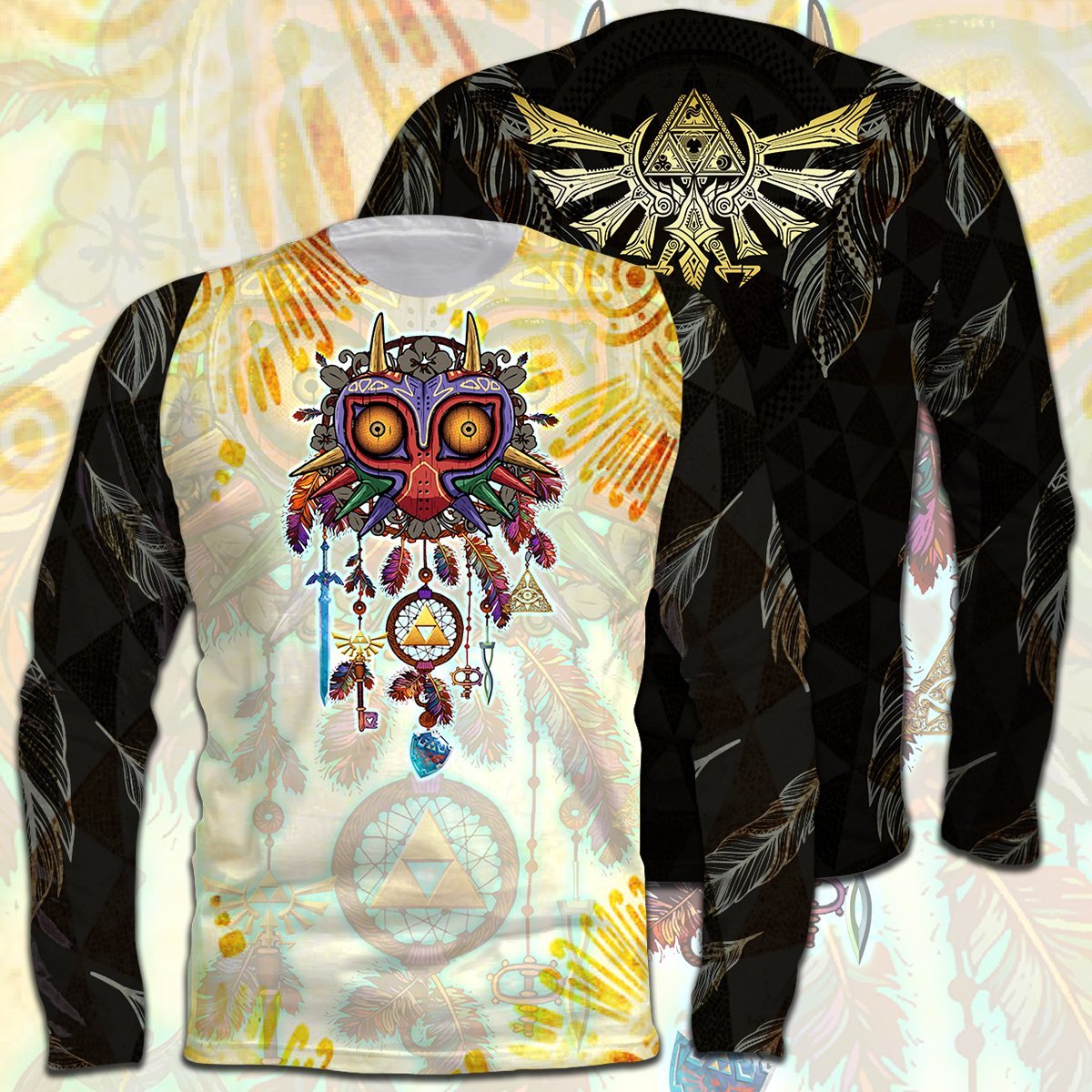 Unifinz Legend Of Zelda T-shirt Majora's Mask Dreamcatcher Triforce Swordmaster Hyrule's Symbol T-shirt Legend Of Zelda Hoodie Sweater Tank 2022