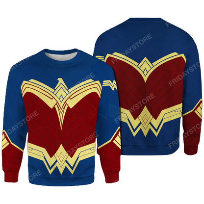 Unifinz DC T-shirt DC Wonder Hero Costume T-shirt Cool DC Wonder Woman Hoodie Sweater 2023