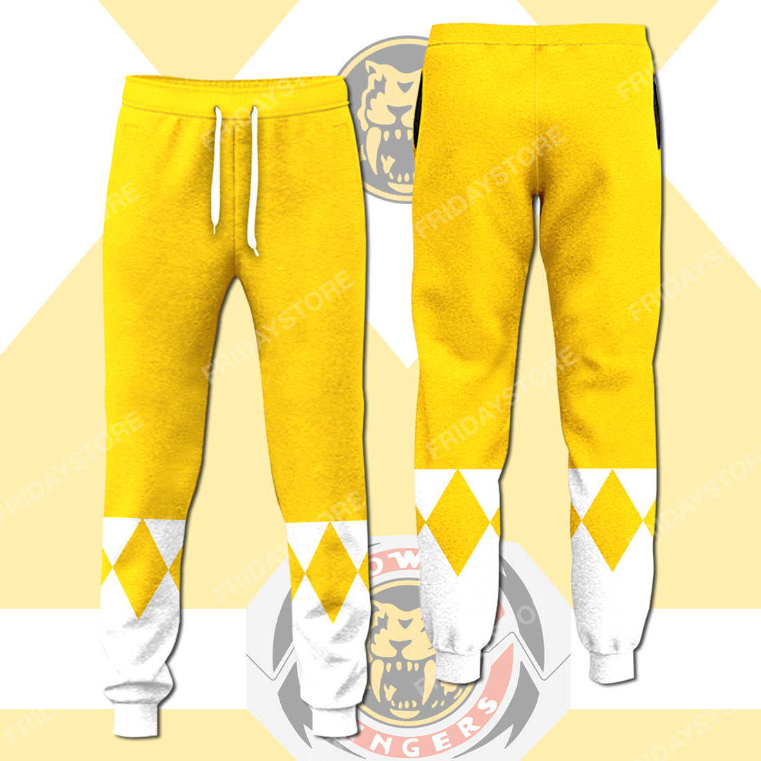 Unifinz Power Ranger Pants Yellow Power Ranger Costume Jogger Cool Power Ranger Joggers Power Ranger Cosplay Costume 2022