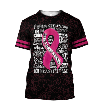 Breast Cancer Shirt Breast Cancer Warrior Words Black Pink Hoodie Breast Cancer Hoodie