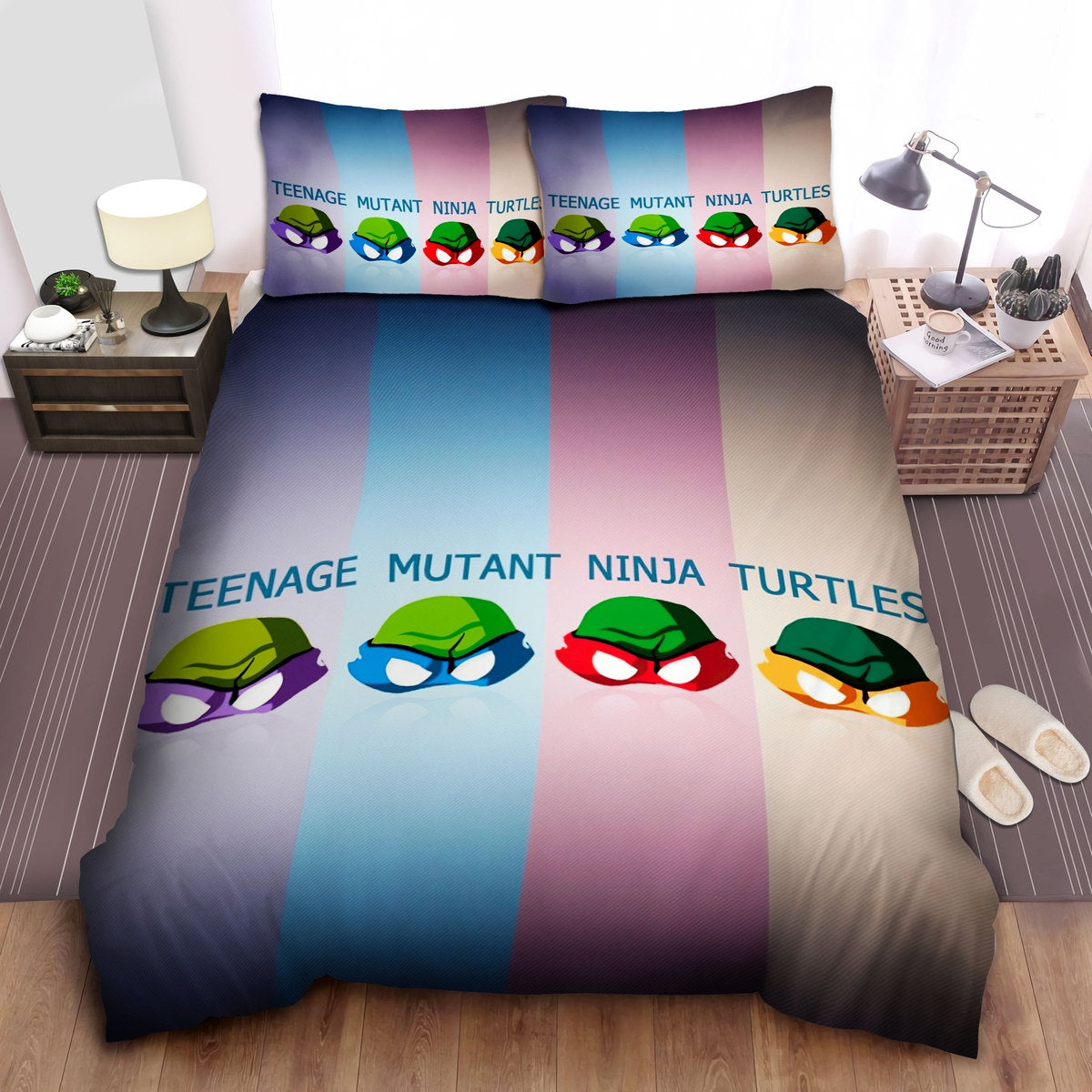 TMNT Bedding Set Ninja Turtles Member Masks Duvet Covers Colorful Unique Gift