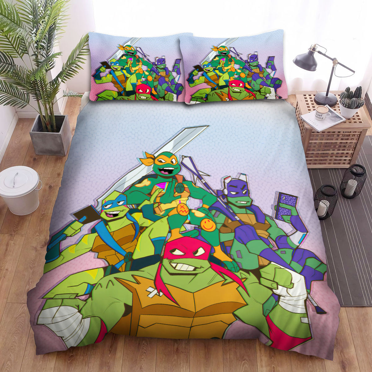 TMNT Bedding Set Ninja Turtles The Squad Picture Duvet Covers Colorful Unique Gift