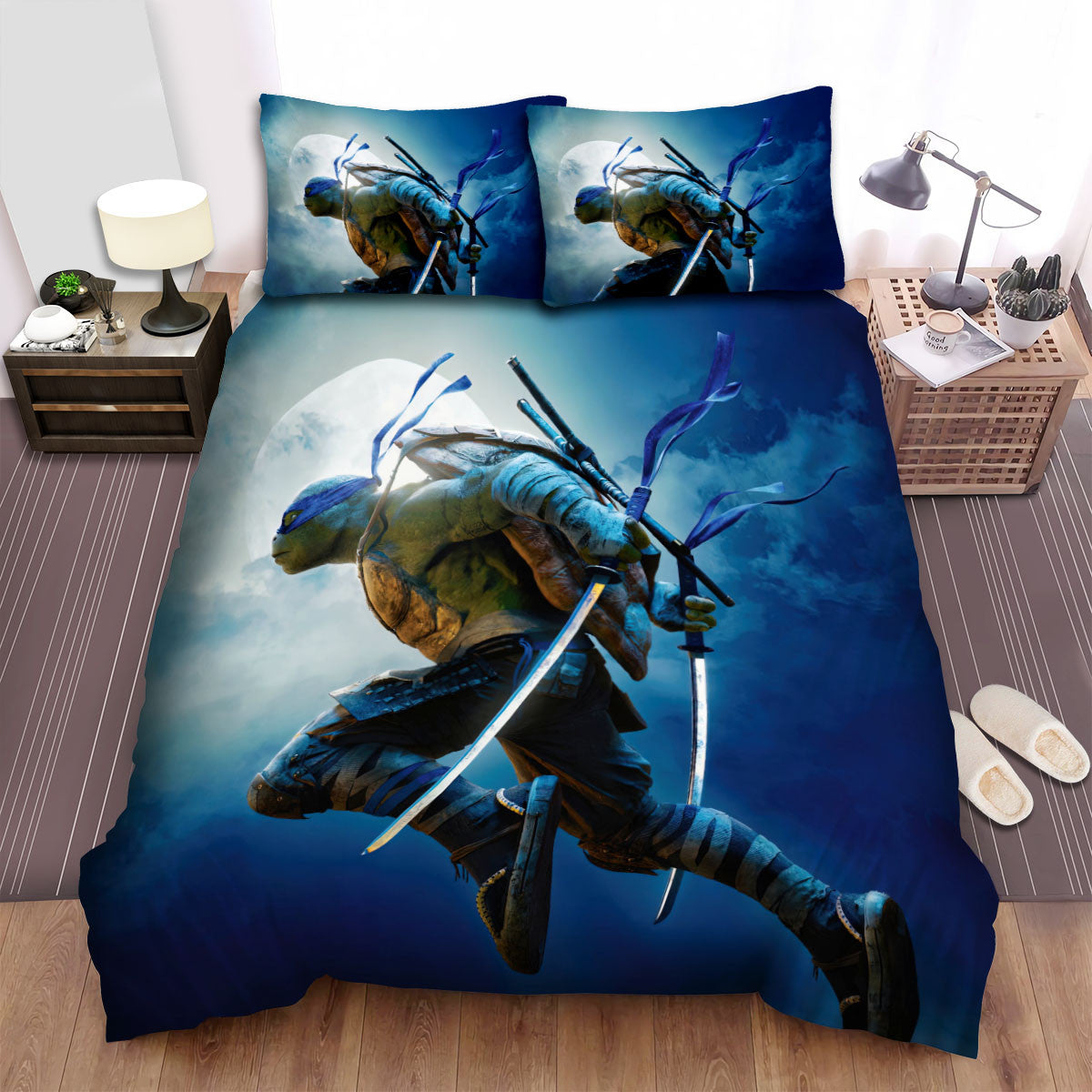 TMNT Bedding Set Out Of The Shadows 2016 Poster Duvet Covers Blue Unique Gift