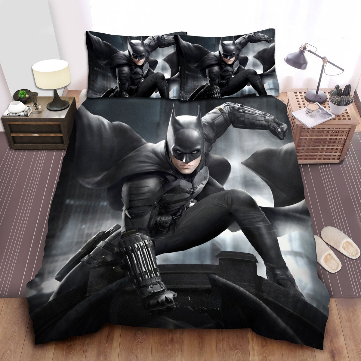 Batman Bedding Set DC The Batman Hero Graphic Duvet Covers Black Unique Gift