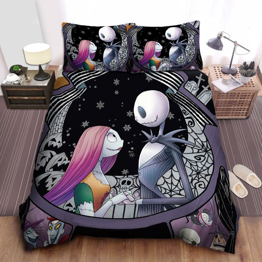 TNBC Bedding Set Jack And Sally Manga Art Duvet Covers Colorful Unique Gift