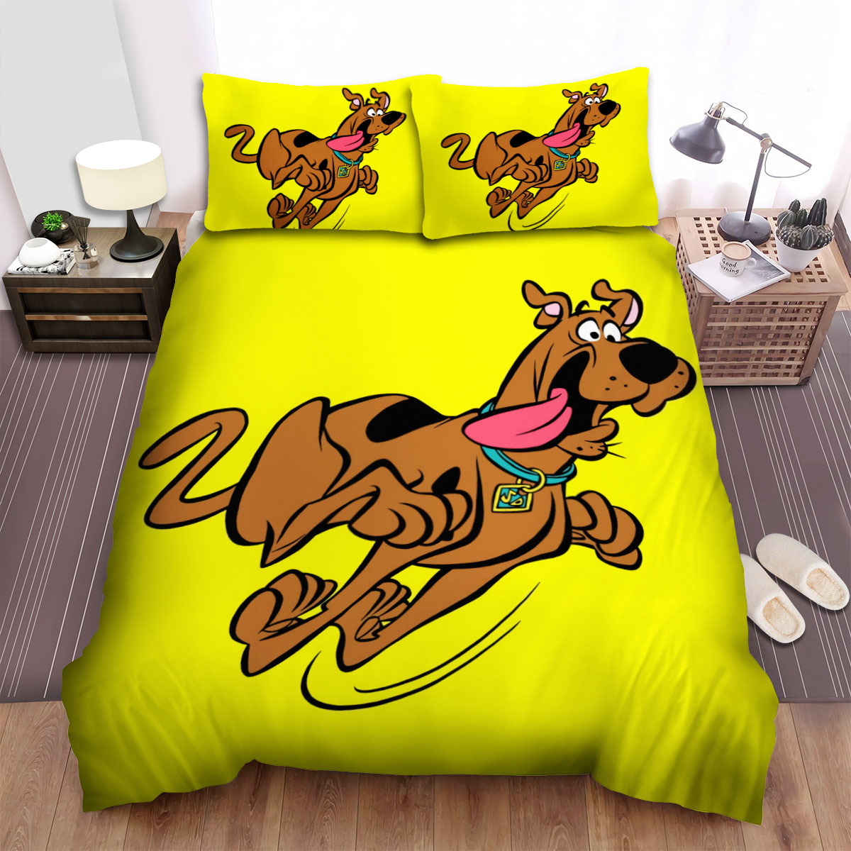 Scooby Doo Bedding Set The Scooby-Doo Show Running Duvet Covers Yellow Unique Gift