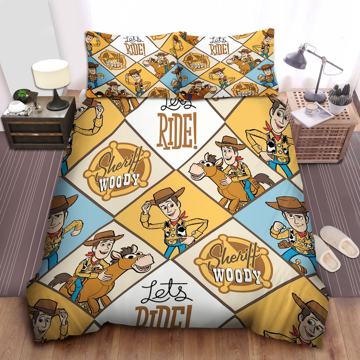 Toy Story Bedding Set DN Woody And Bullseye Let’s Ride Duvet Covers Colorful Unique Gift