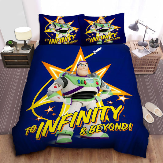 Toy Story Bedding Set DN Buzz Lightyear To Infinity And Beyond Duvet Covers Blue Unique Gift