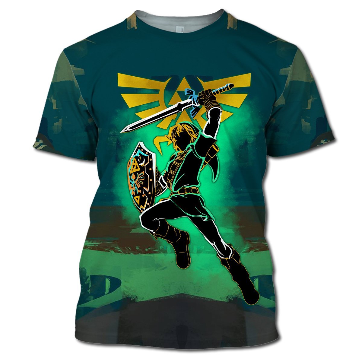 Unifinz Legend Of Zelda Shirt Link Using Swordmaster Shield Silhouette T-shirt Legend Of Zelda Hoodie 2022