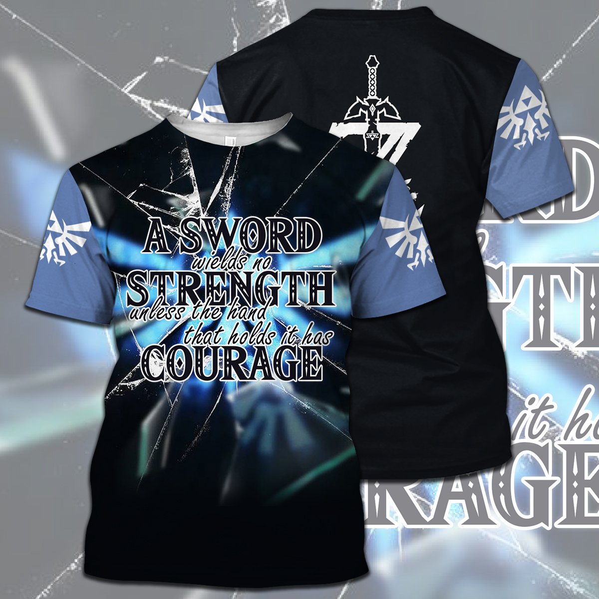 Unifinz Legend Of Zelda T-shirt A Sword Wields No Strength Botw Z Logo T-shirt Legend Of Zelda Hoodie 2022