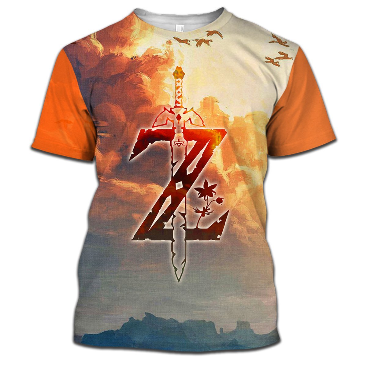 Unifinz Legend Of Zelda Shirt Sunset On The Ocean Botw Z Logo T-shirt Legend Of Zelda Hoodie 2022