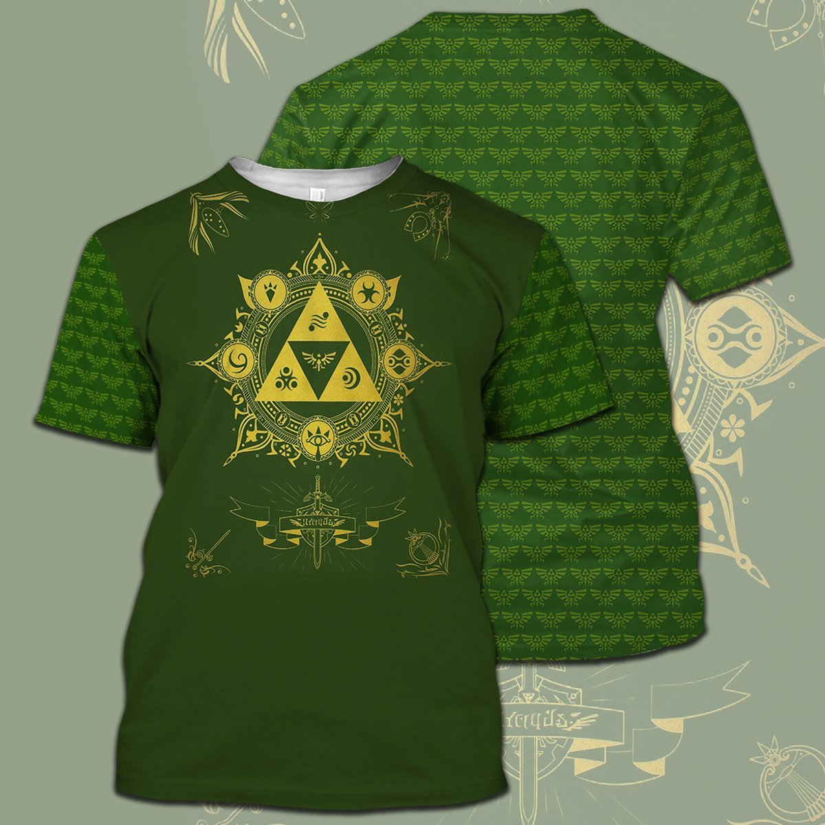 Unifinz Legend Of Zelda Shirt Triforce Hyrule's Symbol Goddess Pearls T-shirt Legend Of Zelda Hoodie 2022