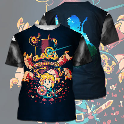 Unifinz Legend Of Zelda Shirt Chibi Link Fighting Guardian T-shirt Legend Of Zelda Hoodie 2022