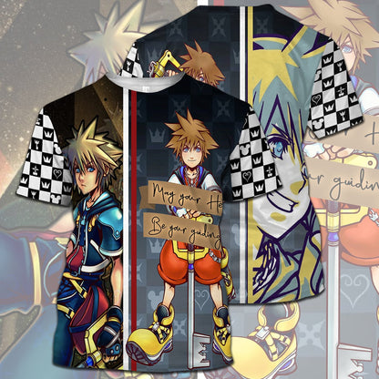  Kingdom Hearts T-shirt Sora May Your Heart Be Your Guiding Key T-shirt Hoodie Adult Full Print