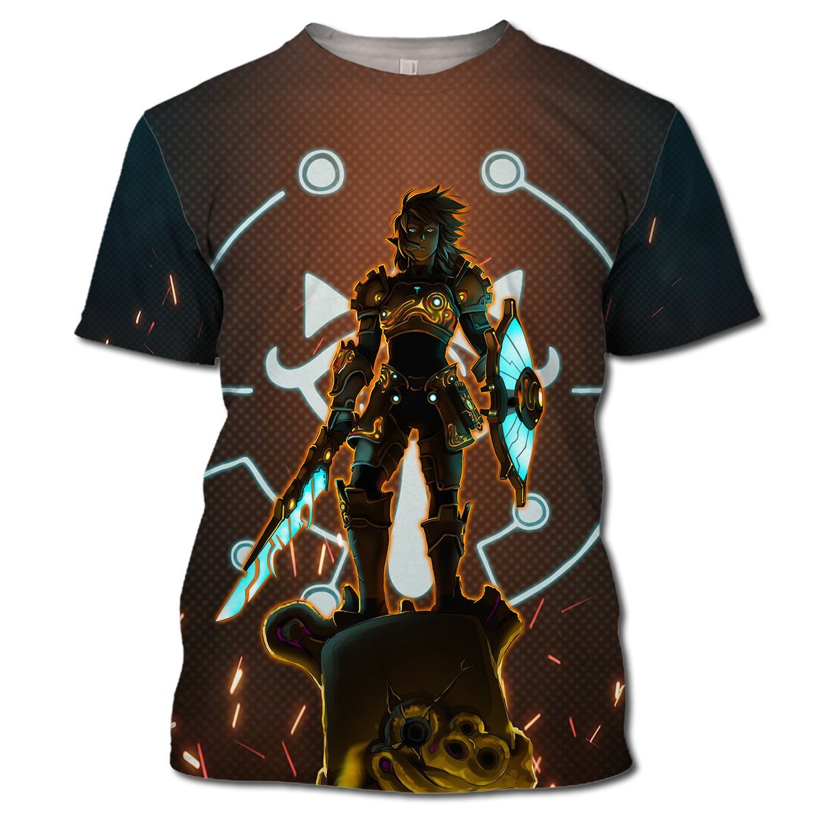 Unifinz Legend Of Zelda Shirt Botw Cool Link Winner Black Brown T-shirt Legend Of Zelda Hoodie 2022