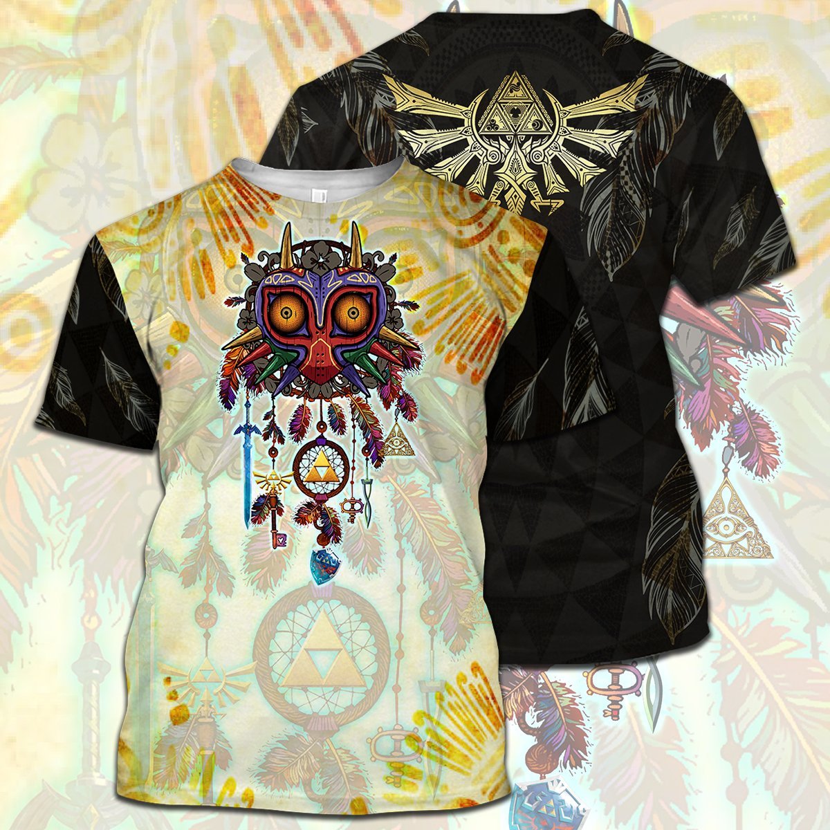 Unifinz Legend Of Zelda T-shirt Majora's Mask Dreamcatcher Triforce Swordmaster Hyrule's Symbol T-shirt Legend Of Zelda Hoodie Sweater Tank 2022