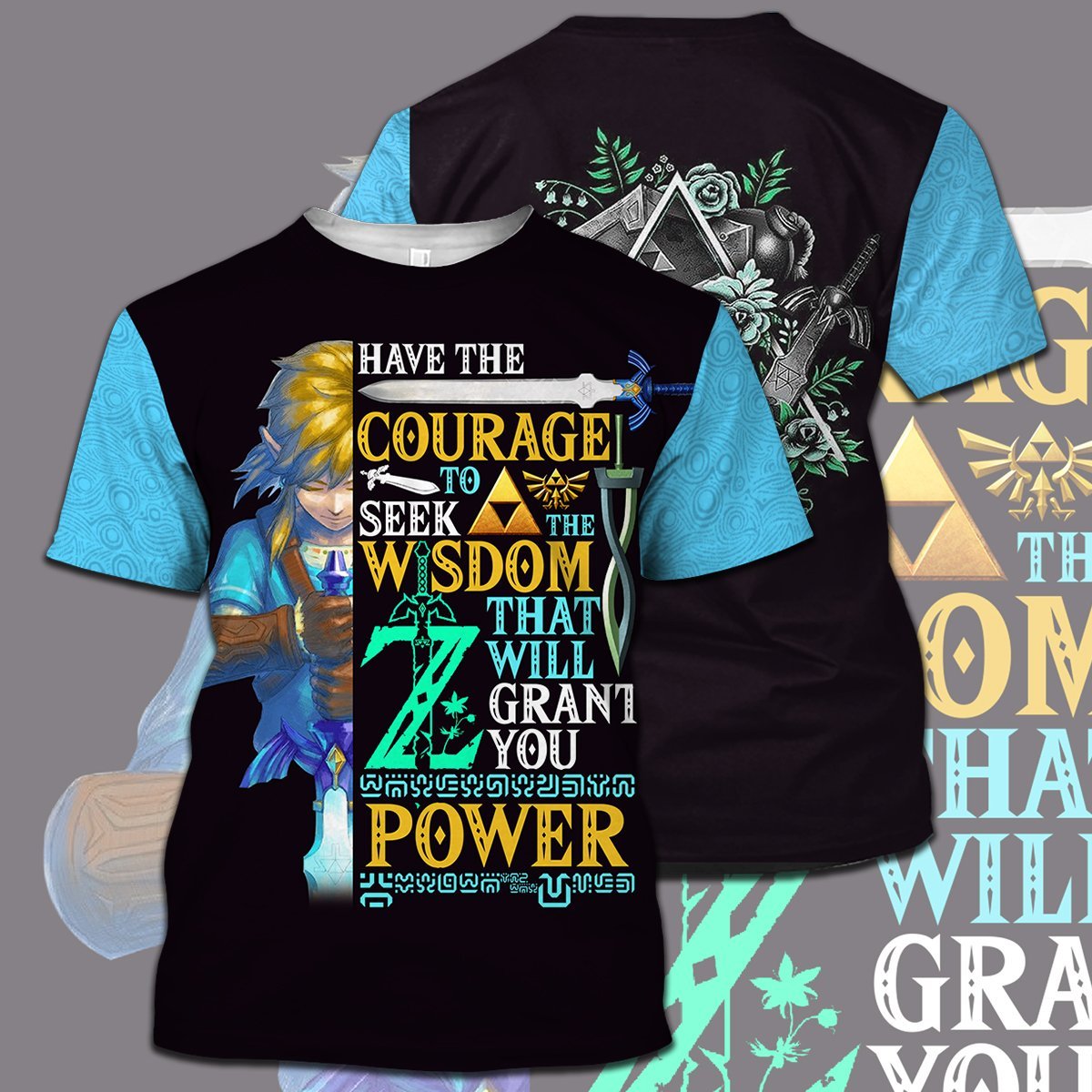 Unifinz Legend Of Zelda Shirt Have The Courage To Seek The Wisdom Botw T-shirt Legend Of Zelda Hoodie 2022