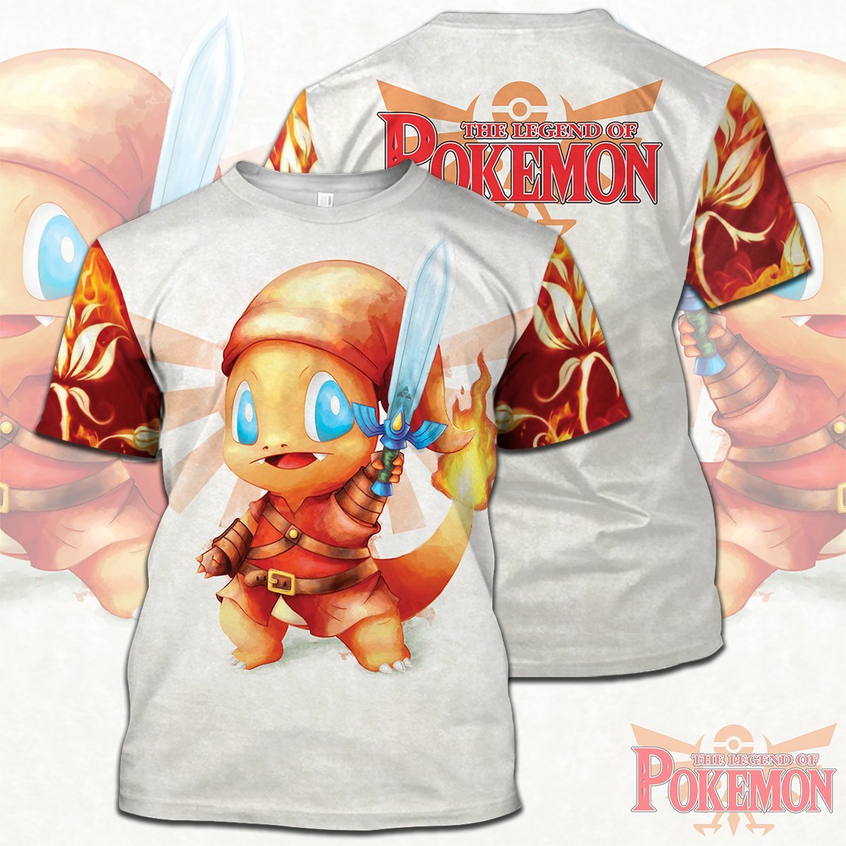 Unifinz Legend Of Zelda Pokemon Shirt Charmander Fire Link T-shirt Legend Of Zelda Hoodie Legend Of Zelda Tank 2022