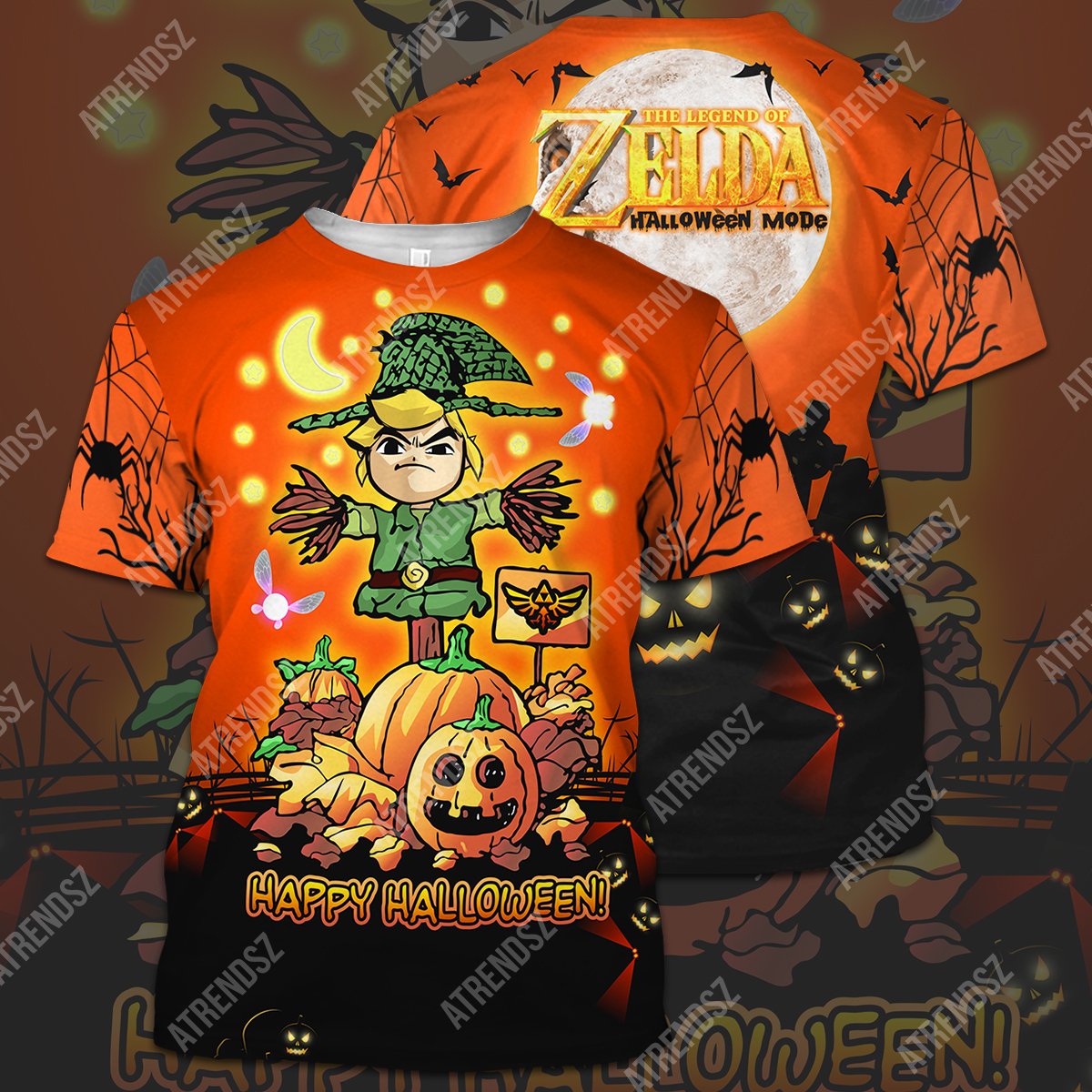 Unifinz Legend Of Zelda Halloween Shirt Scarecrow Link Happy Halloween T-shirt Legend Of Zelda Hoodie 2022