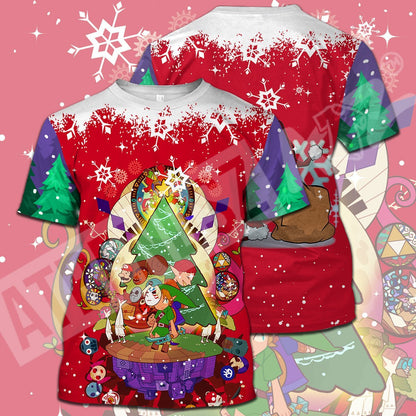 Unifinz Legend Of Zelda Christmas T-shirt Chibi Link Salesman Red T-shirt Legend Of Zelda Hoodie 2022