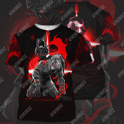 Unifinz Legend Of Zelda Shirt Dark Link Black Red T-shirt Legend Of Zelda Hoodie 2022