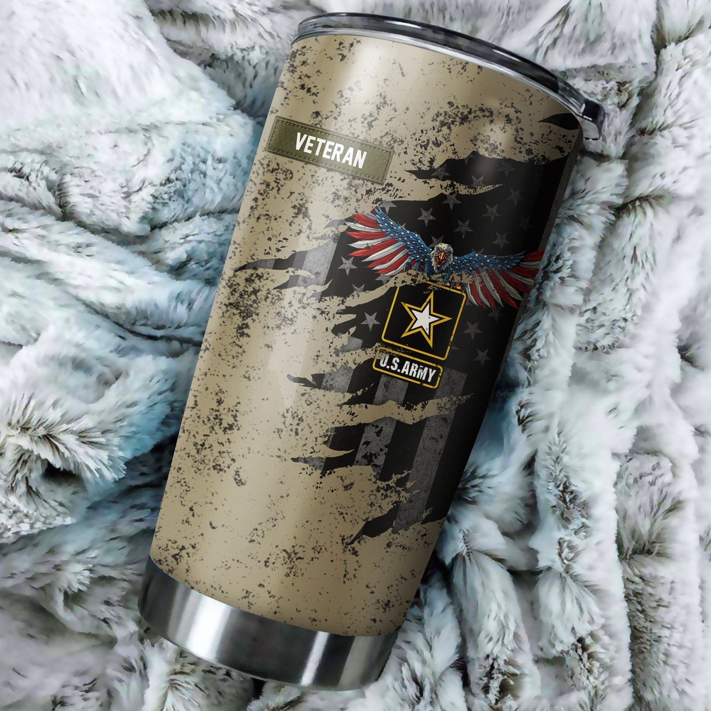 Unifinz Veteran US Army Eagle Tumbler 20 oz Military Tumbler I Fought Because I Love Tumbler 20 oz Travel Mugs Military Gifts 2023