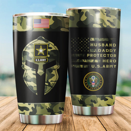 Unifinz Veteran Tumbler 20 oz Father Husband Our Hero Tumbler 20 oz Veteran Gifts Military Tumblers 2022