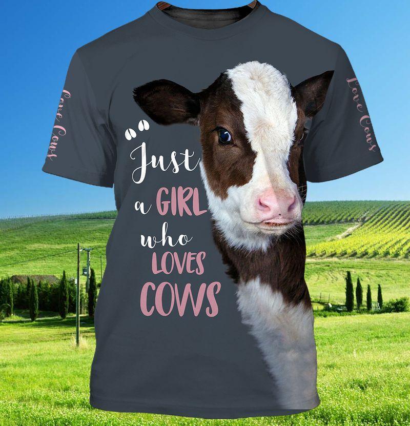 Farmer Shirt Just A Girl Who Loves Cow Farmer Grey Hoodie Farmer Hoodie