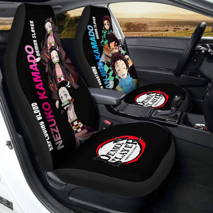 Demon Slayer Car Seat Covers Tanjiro And Nezuko Kamado Seat Covers